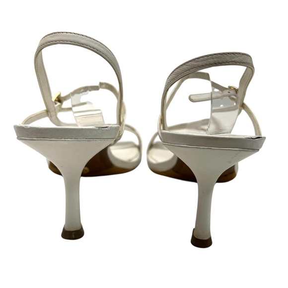 Michael Michael Kors Tasha White Leather Strappy Heels Sandals Women’s 11 - Picture 9 of 15